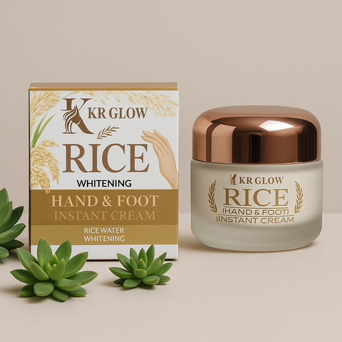 KKR Glow Rice Whitening Hand And Foot Instant Cream – Premium Italian Formula