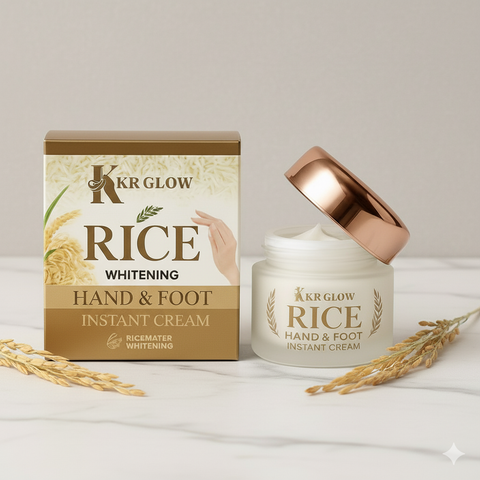 KKR Glow Rice Whitening Hand And Foot Instant Cream – Premium Italian Formula