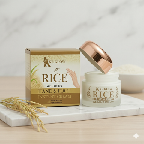 KKR Glow Rice Whitening Hand And Foot Instant Cream – Premium Italian Formula